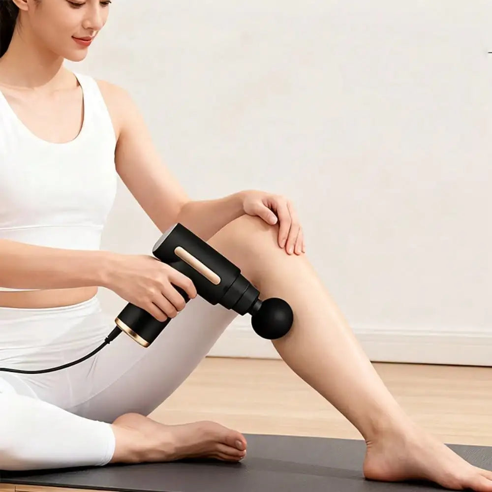 Portable Electric Deep Tissue Muscle Massage Gun With Four Heads
