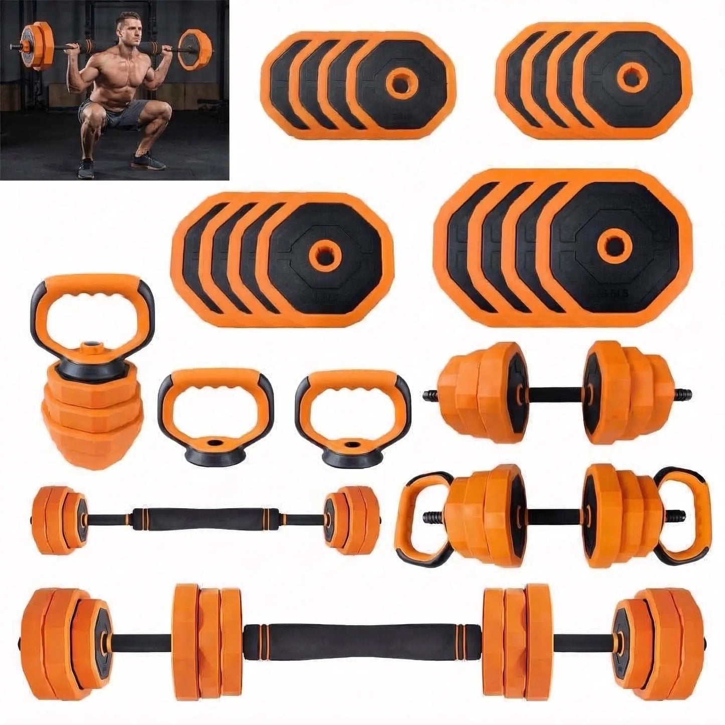 Adjustable Dumbbell Set With Connector For Home Gym Fitness