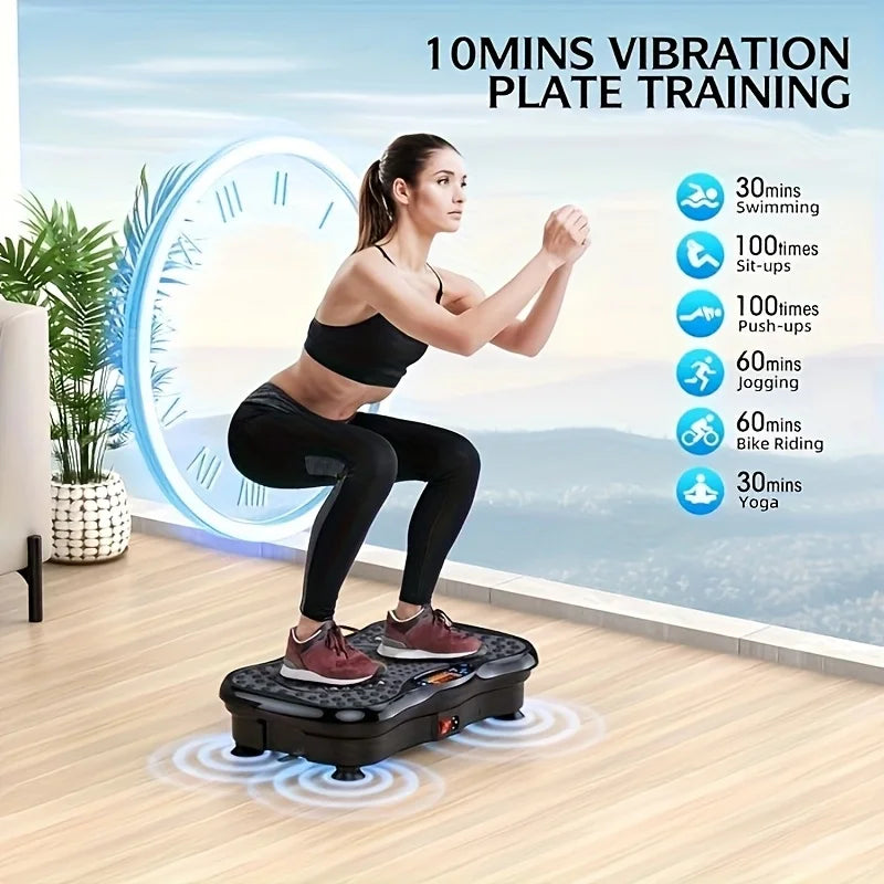 BZEQ Exercise Machine With Resistance Bands And Vibration Platform