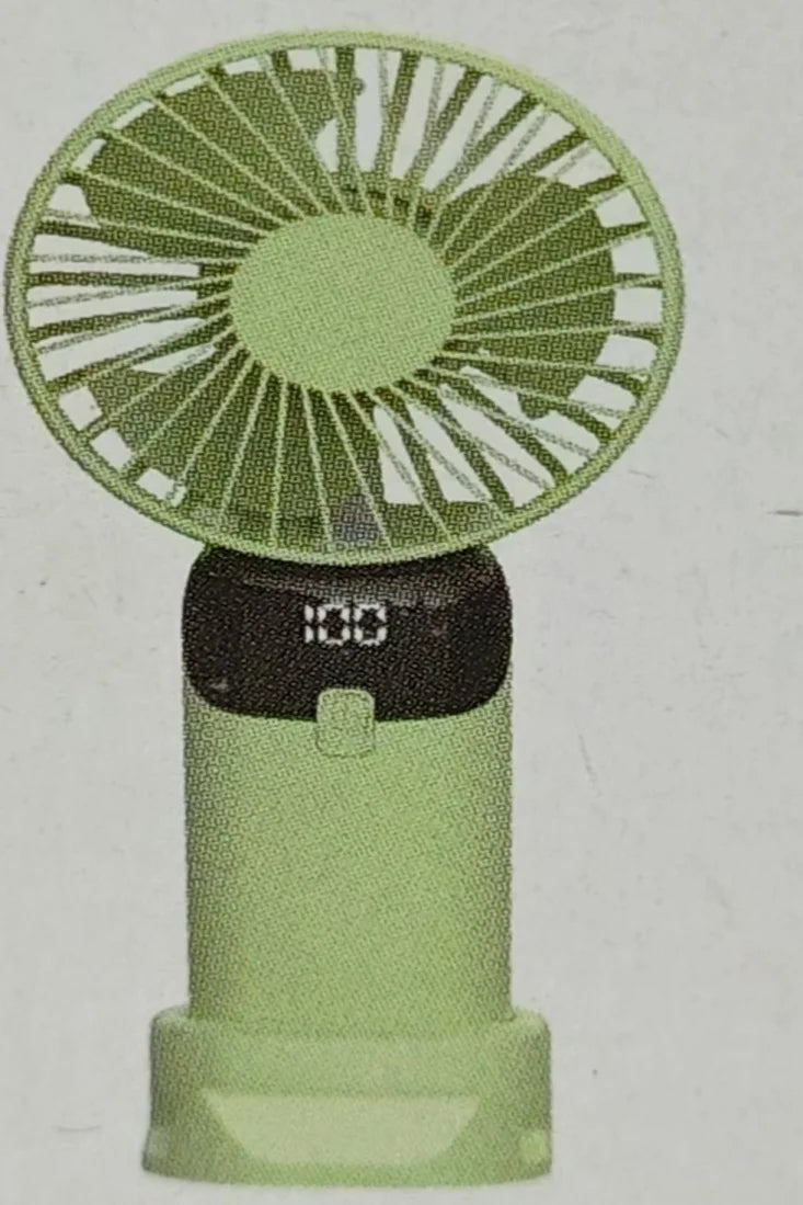 USB Mini Portable Rechargeable Handheld Fan With Integrated Phone Holder
