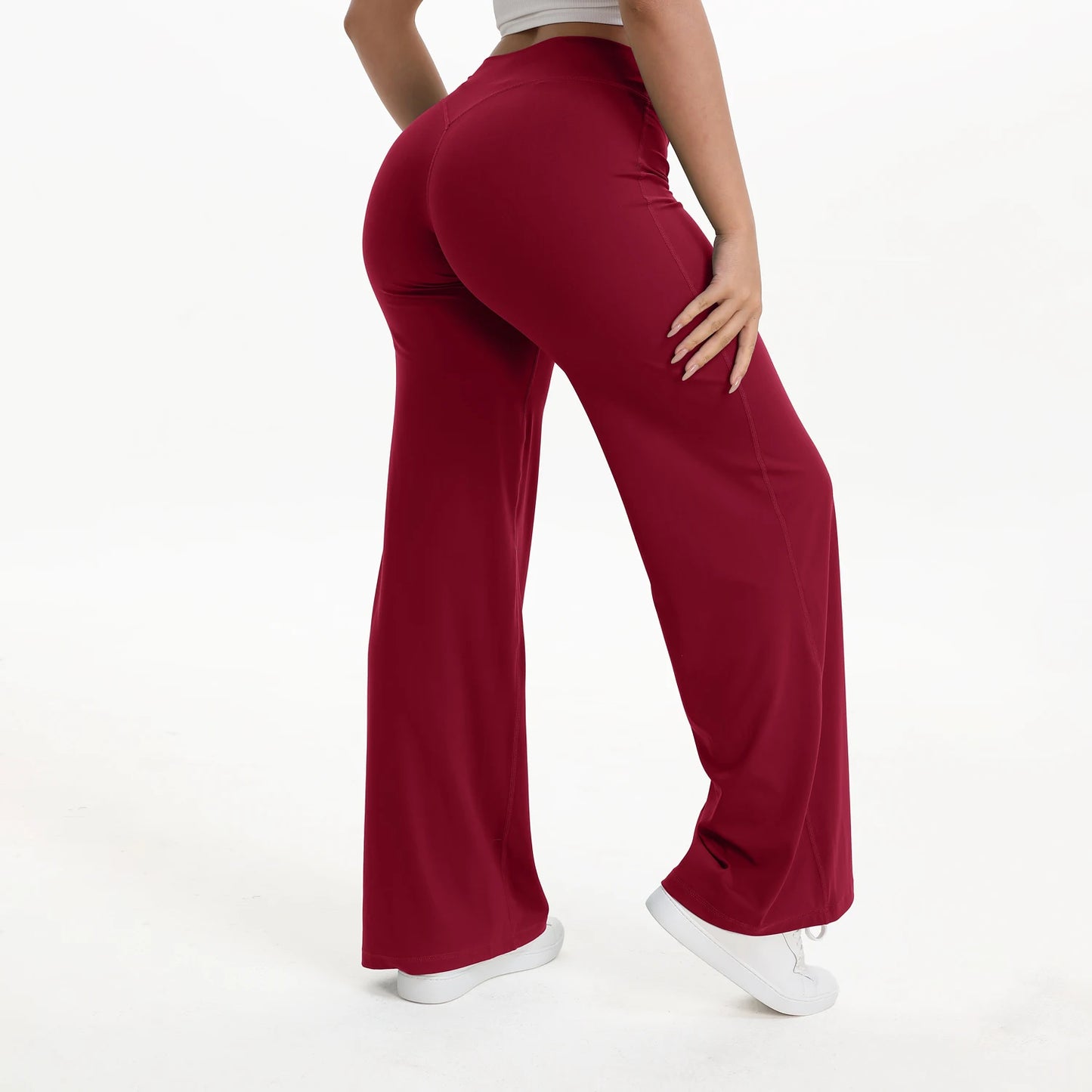 NCLAGEN SoftMotion Yoga Pants Women Mid Waist Straight Leg Bottoms