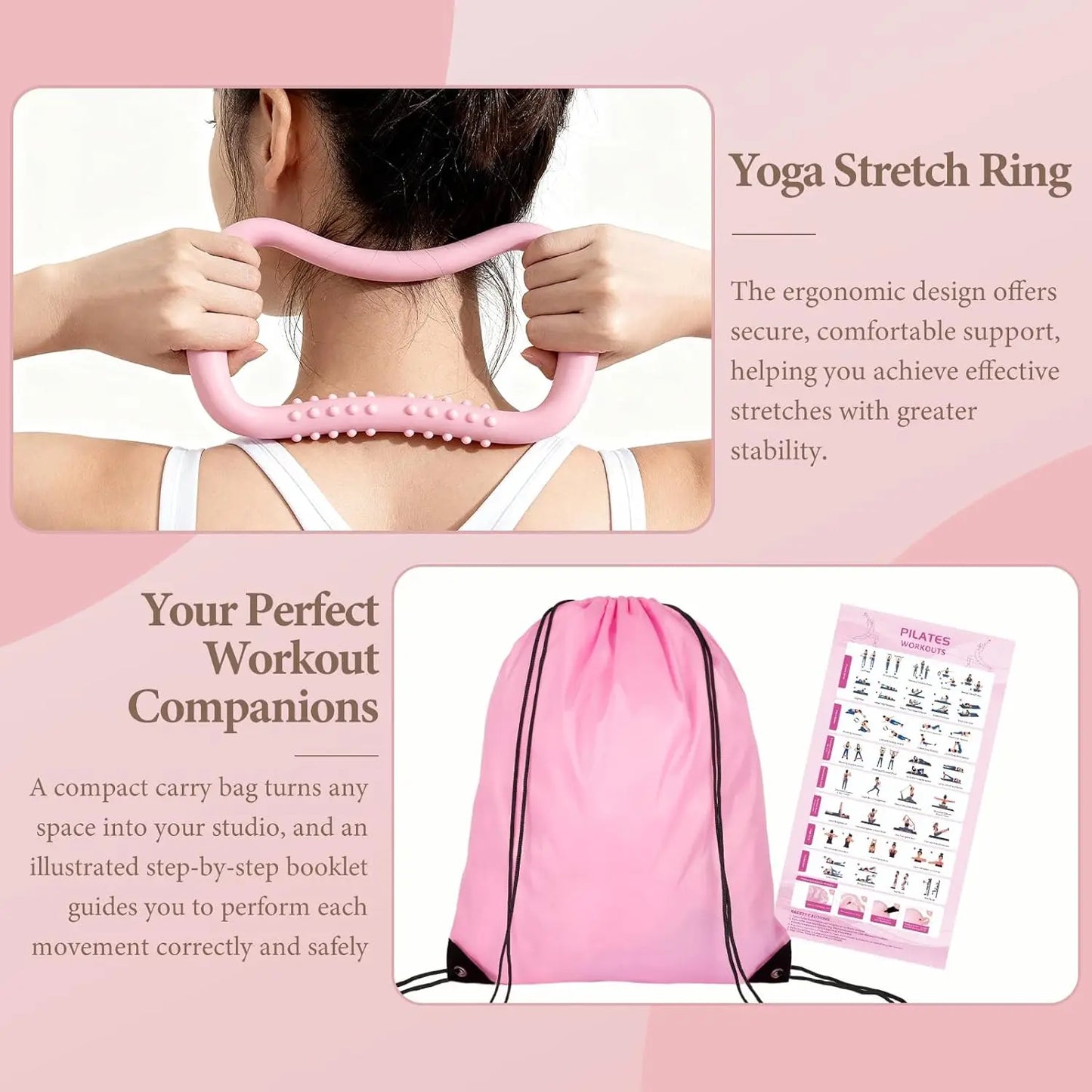 YTYIN Pilates Ring Kit With Foam Roller And Ball Accessories