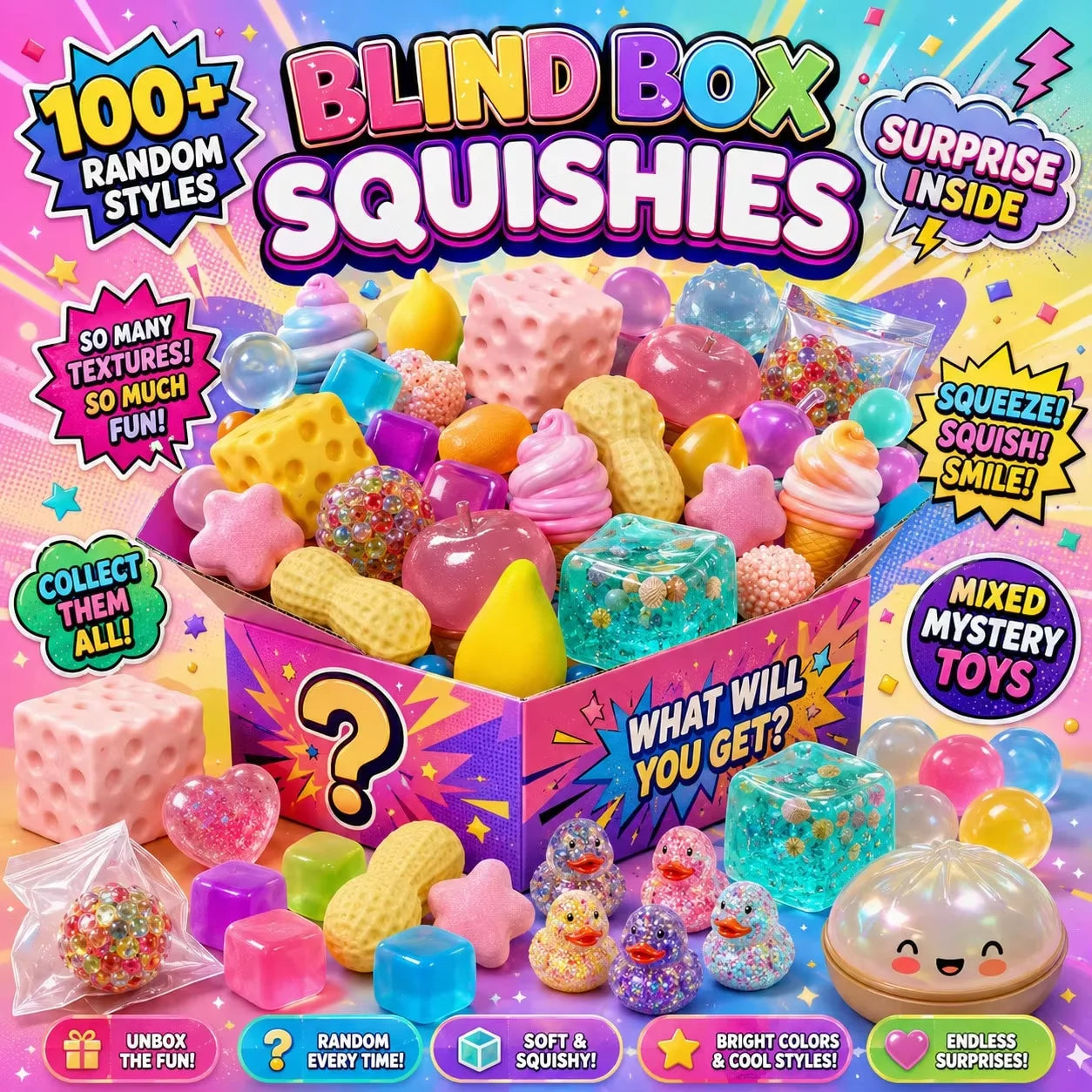 Slow Rising Squishy Stress Balls Sensory Fidget Toys