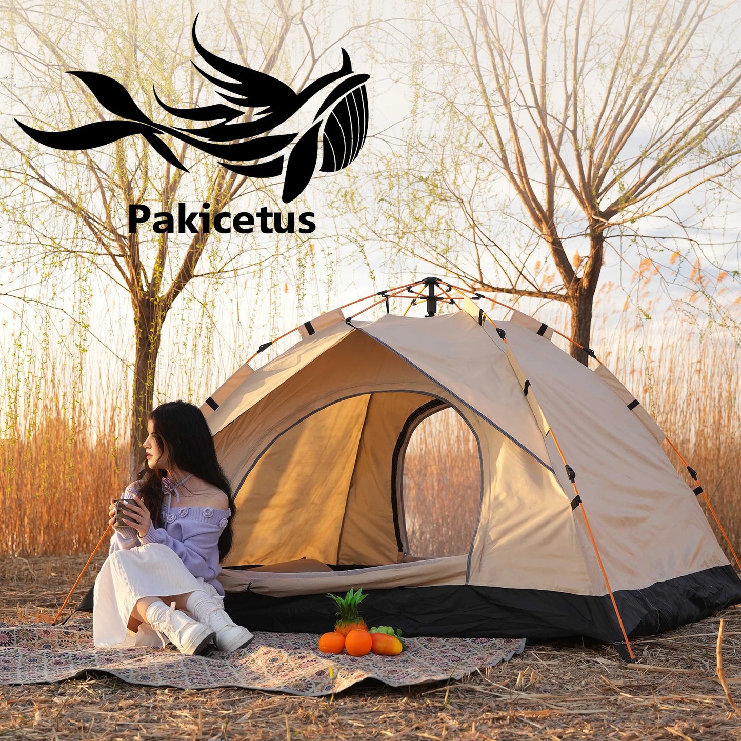 Pakicetus Automatic Pop Up Camping Tent Portable Windproof Shelter