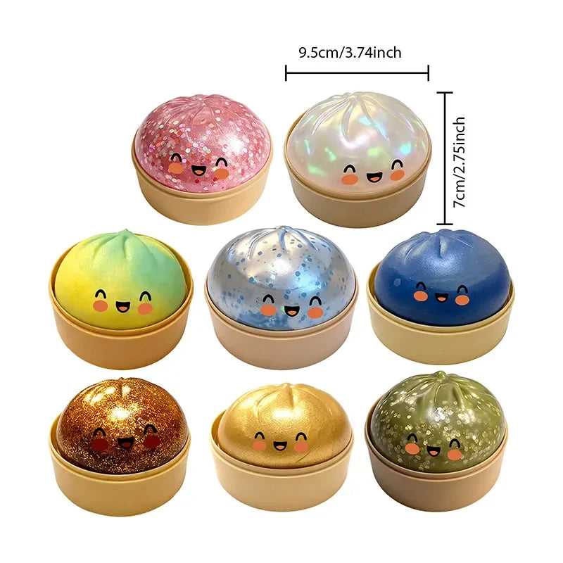 Dumpling Shaped Slow-Rebound Pressure Ball Toy For Office And Home