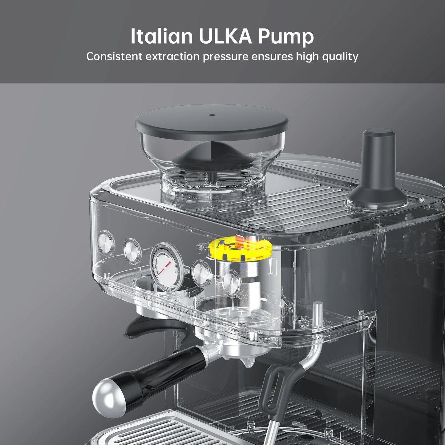 Acekool Espresso Machine With Grinder And Milk Frother