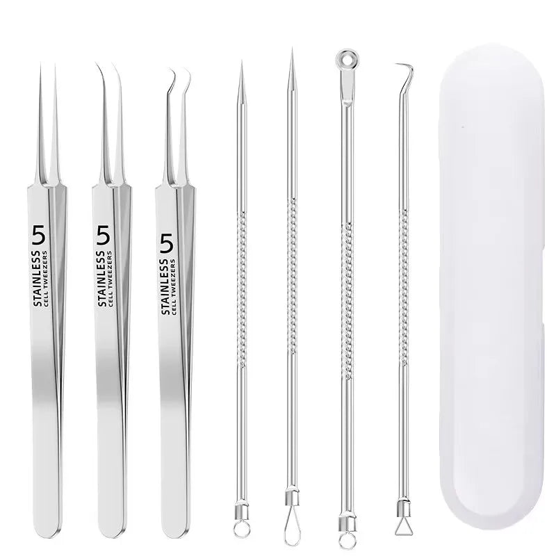 Stainless Steel Skin Care Tool Set Blackhead Pimple Removal Kit