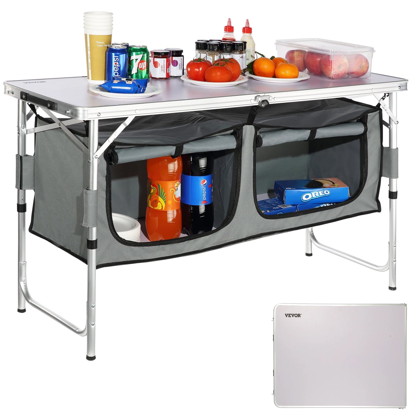 Vevor Portable Folding Camping Kitchen Table For Outdoor Adventures