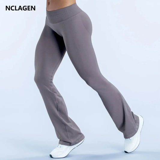 NCLAGEN Impact Flares Seamless Yoga Leggings Scrunch Booty Lift Pants