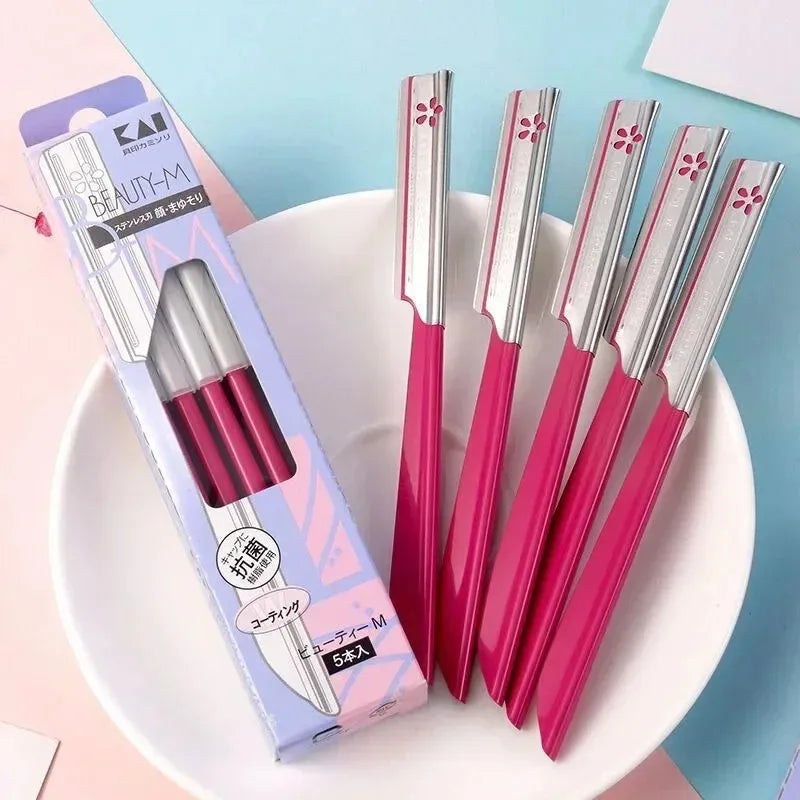 Stainless Steel Eyebrow Trimmer Razor Kit For Women