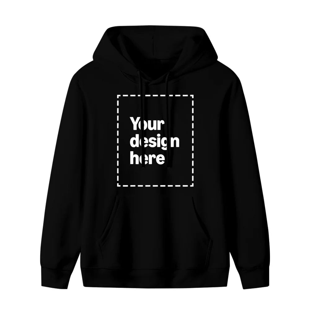 Custom Hoodie Unisex Pullover With Photo Logo Front Back Print