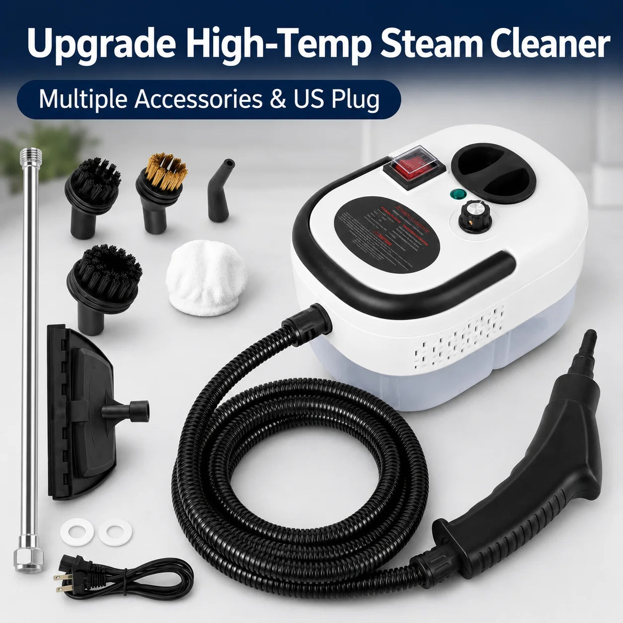 2500W High Temperature Steam Cleaner Portable Handheld Machine US Plug