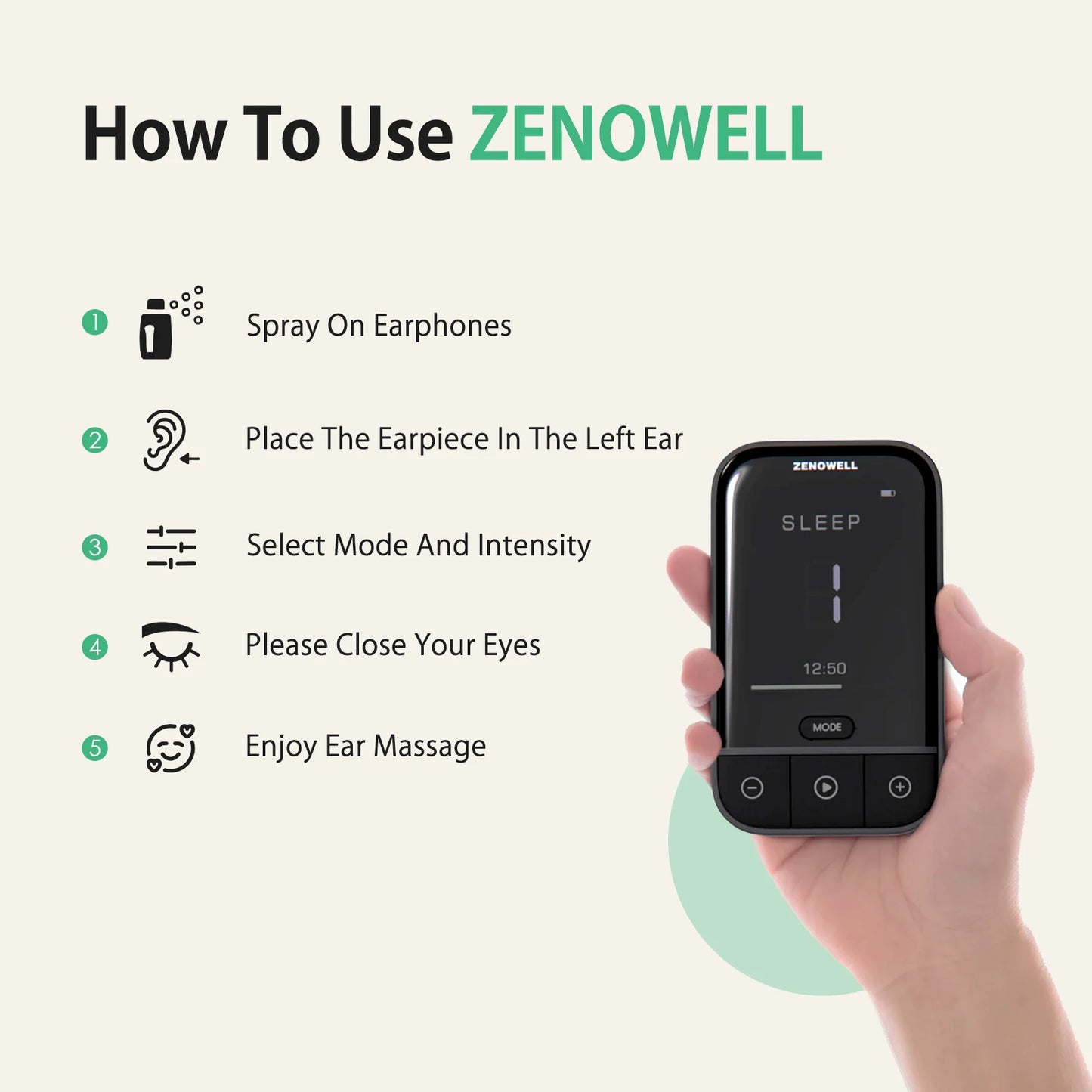 ZenoWell Non Drug-Free Nerve Stimulation For Sleep And Anxiety