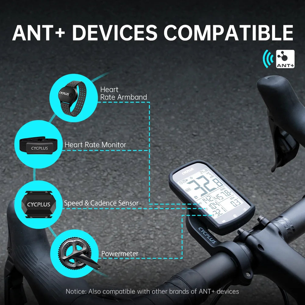 CYCPLUS M1Z1 Cycling GPS Wireless Bike Computer With BLE 5.0