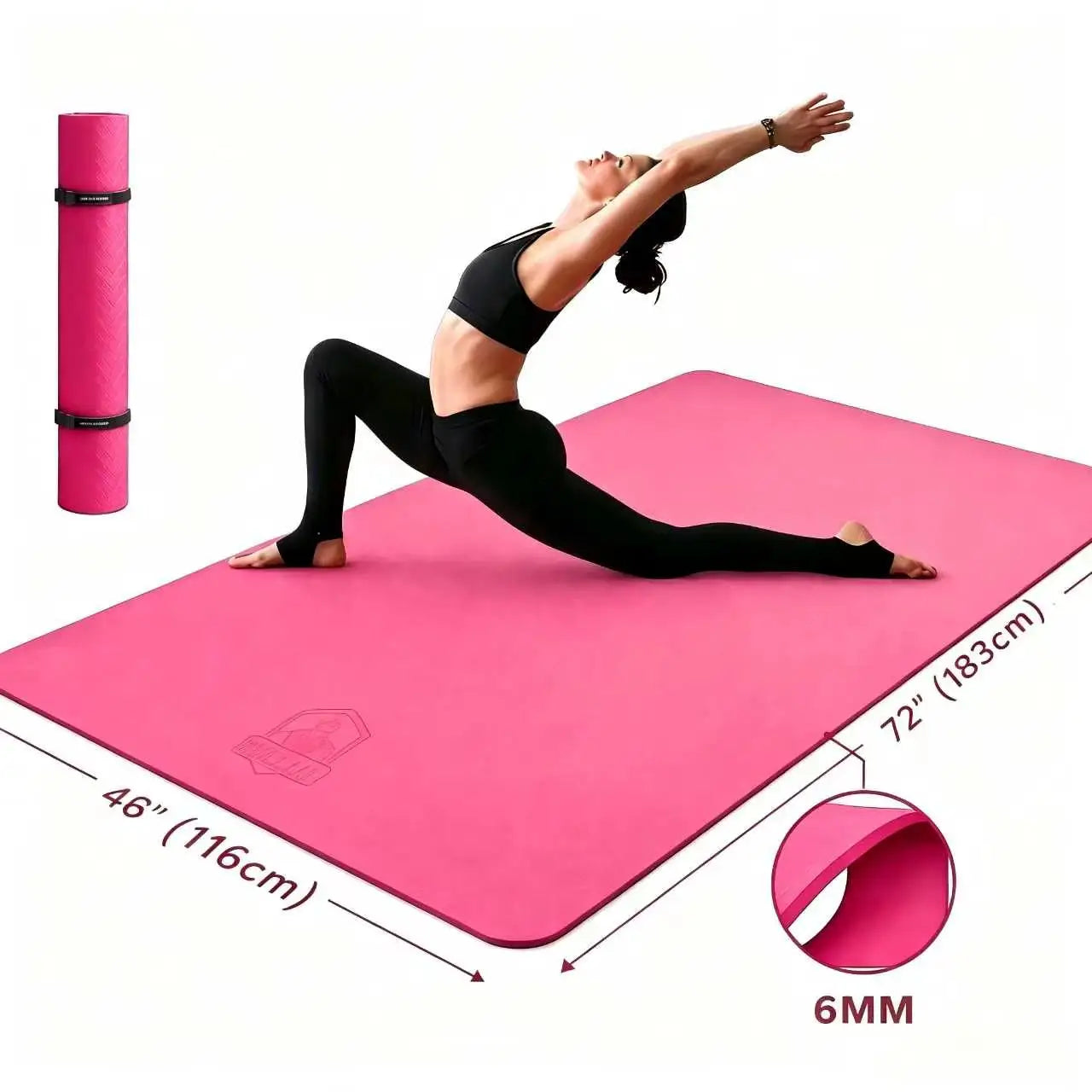Hapbear Tpe Double Sided Non Slip Yoga Fitness Exercise Mat