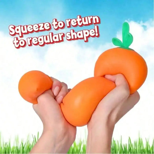 Sand Texture Squishy Carrot Vegetable Stress Relief Fidget Toy