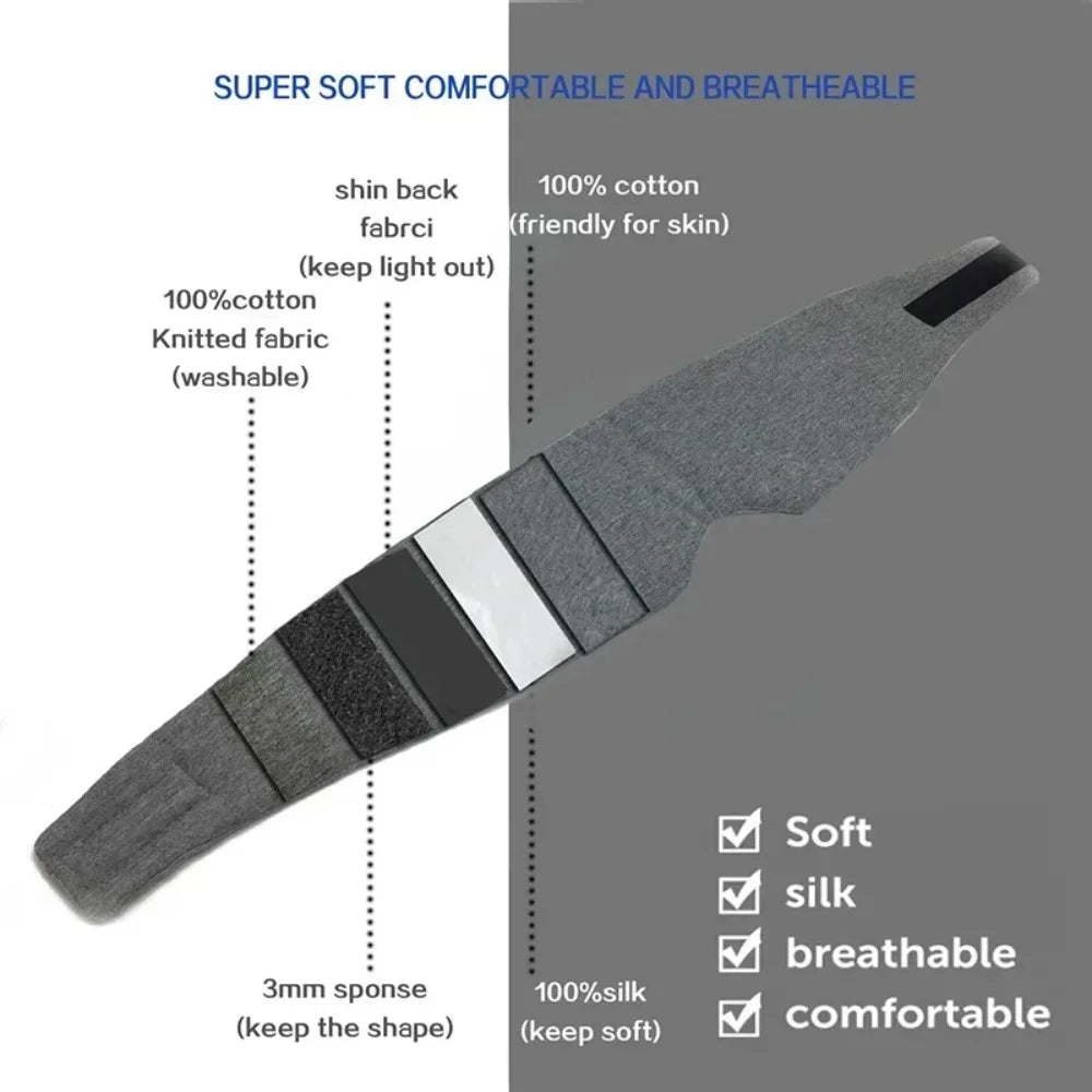Adjustable Light Blocking Eye Mask For Comfortable Sleep And Travel