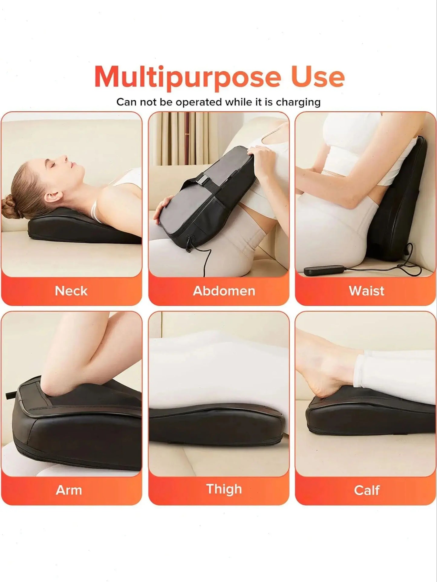 Lingteng Heated 3D Kneading Back Neck Shoulder Massager
