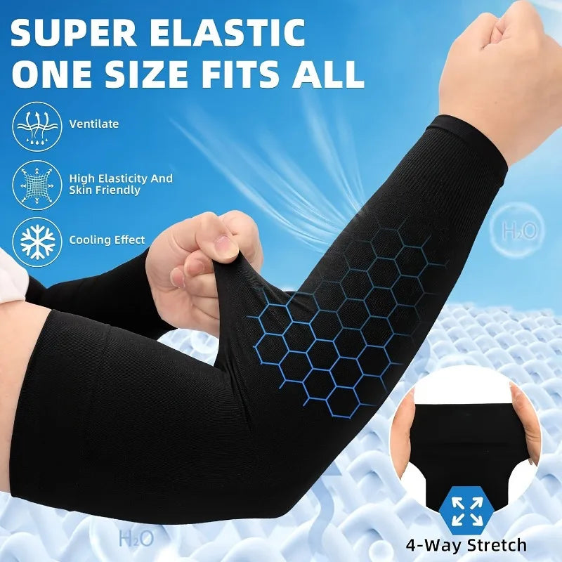 Unisex Cooling UV Protection Arm Sleeves For Running And Cycling