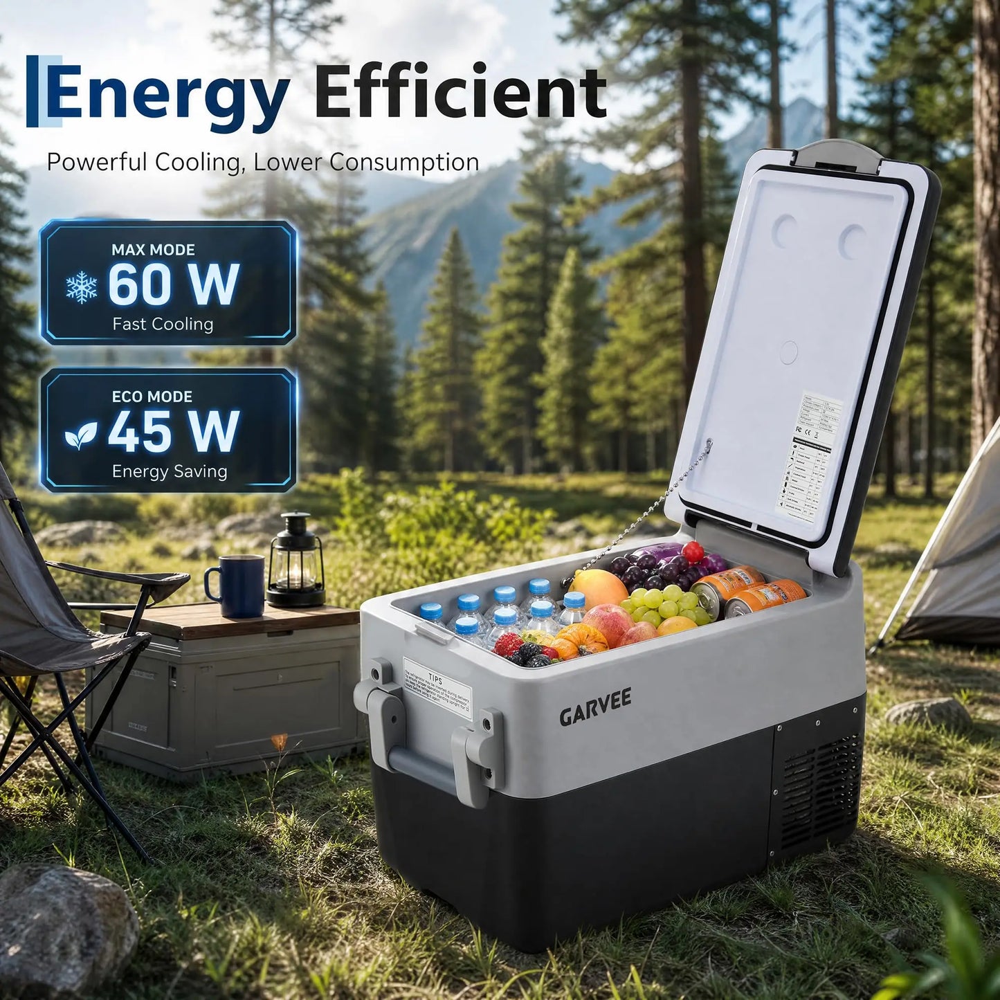 Studyset 53qt Dual Zone Portable Car Refrigerator Fridge