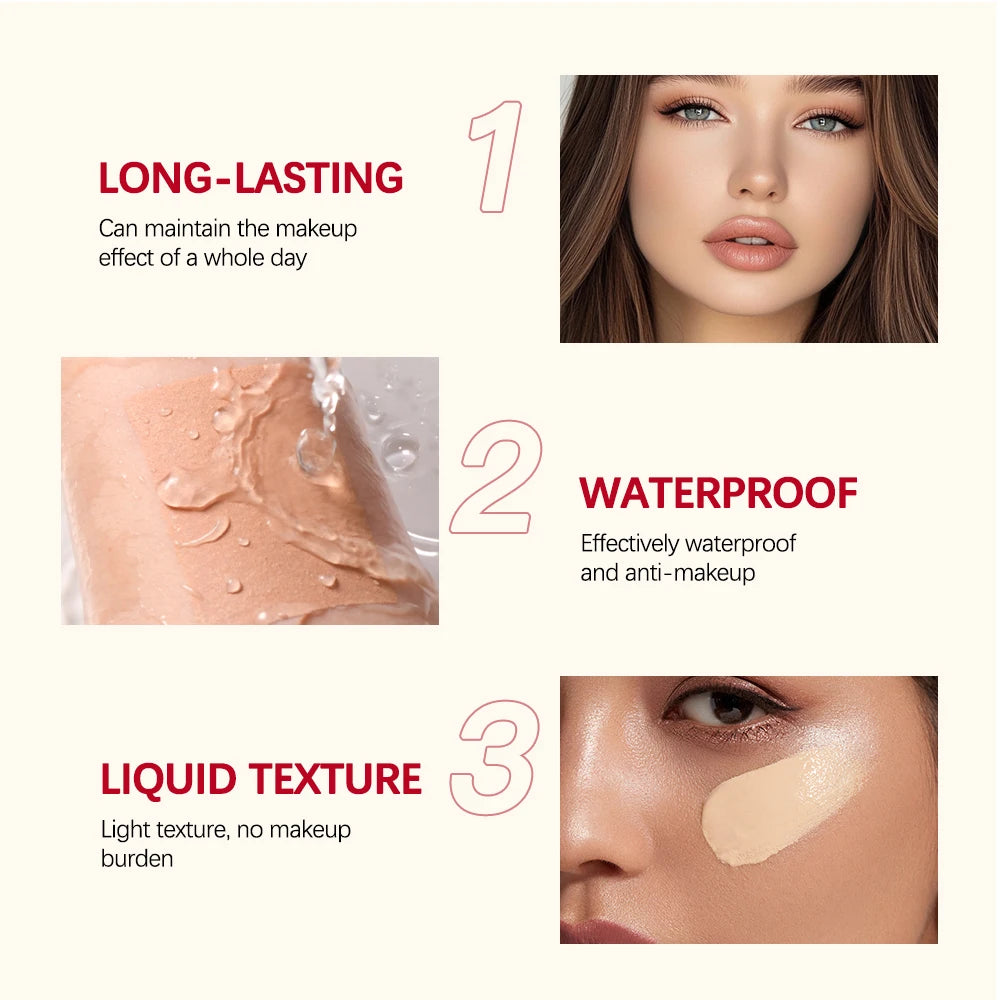 Ibcccndc Natural Matte Liquid Foundation Long Lasting Lightweight Coverage