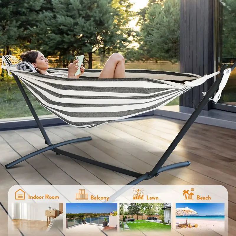 Gyroor Adjustable Stand Hammock With Storage Bag
