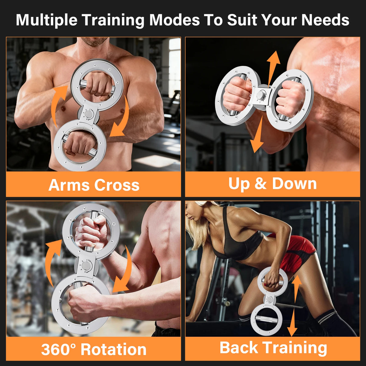 Multifunctional Rotator Grip Strength Trainer for Forearm Workouts