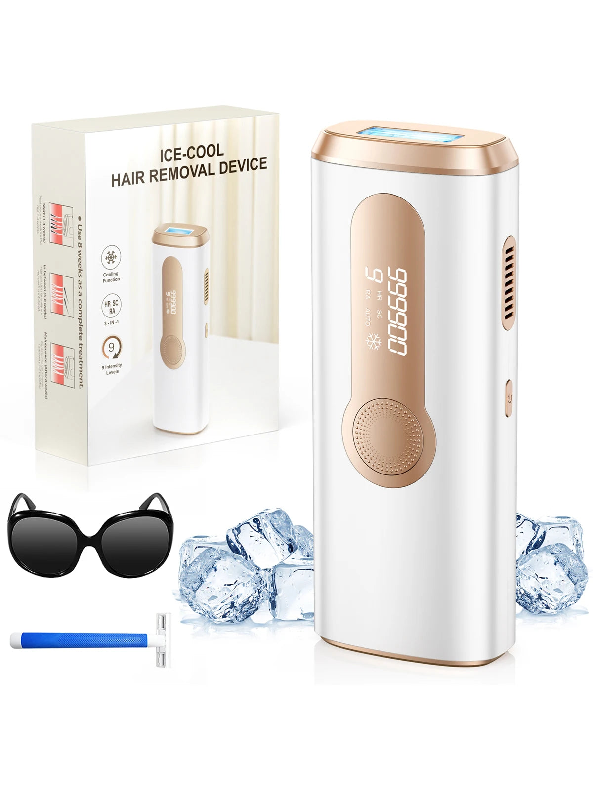 Totmizby Painless Ipl Laser Hair Removal Epilator With Trimmer