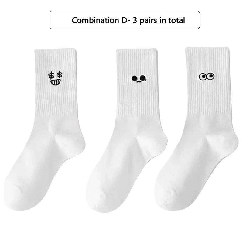 Women's Cartoon Cotton Socks Casual Mid Tube Breathable Design