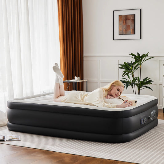 JHK Queen Twin Air Mattress With High Weight Capacity