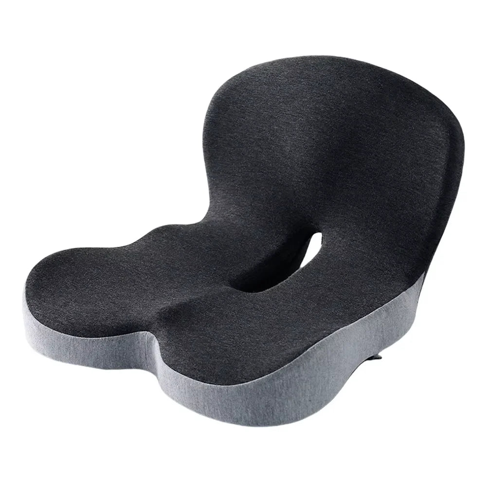 Memory Foam Seat Cushion With Lumbar Support For Office Chairs