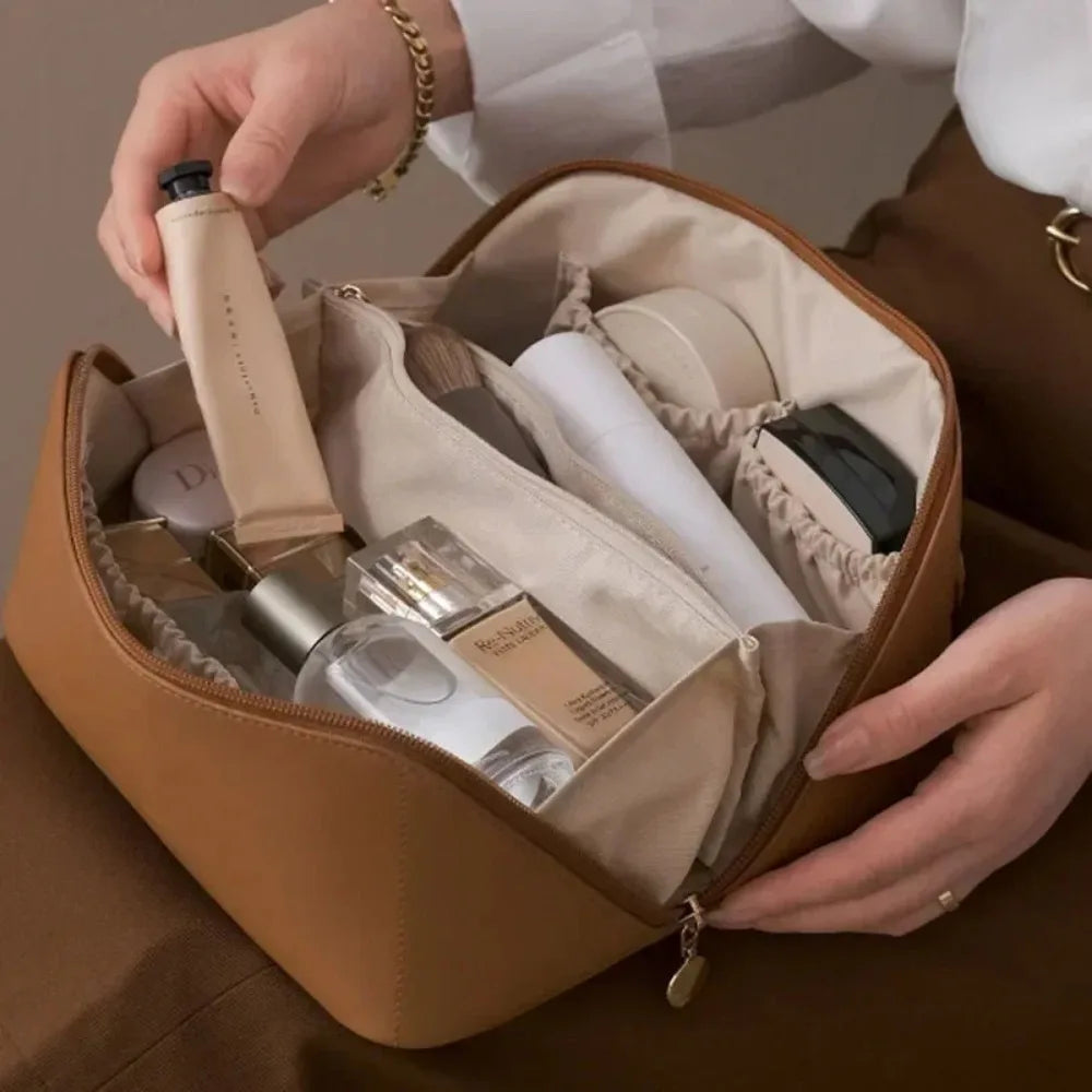 Luxury Polyester Travel Cosmetic Bag Makeup Organizer Pouch