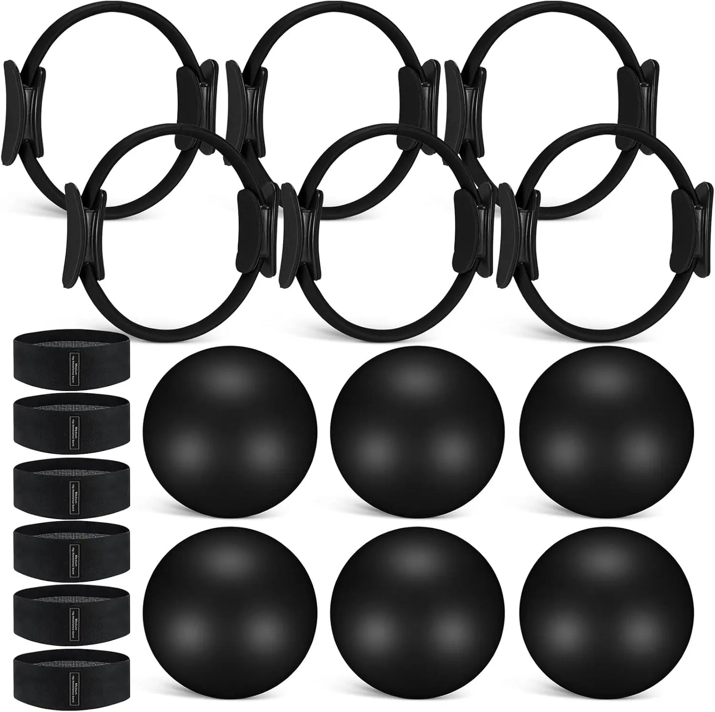 YTYIN Pilates Ring And Ball Set With Resistance Bands