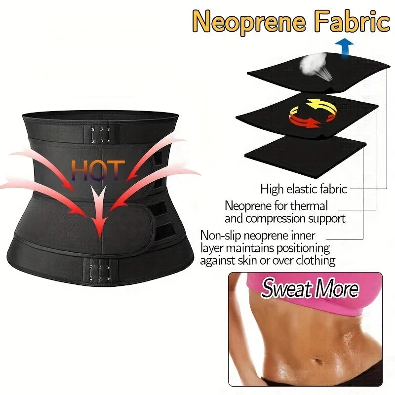 Women's Postpartum Waist Trainer Belt With Adjustable Triple Hook