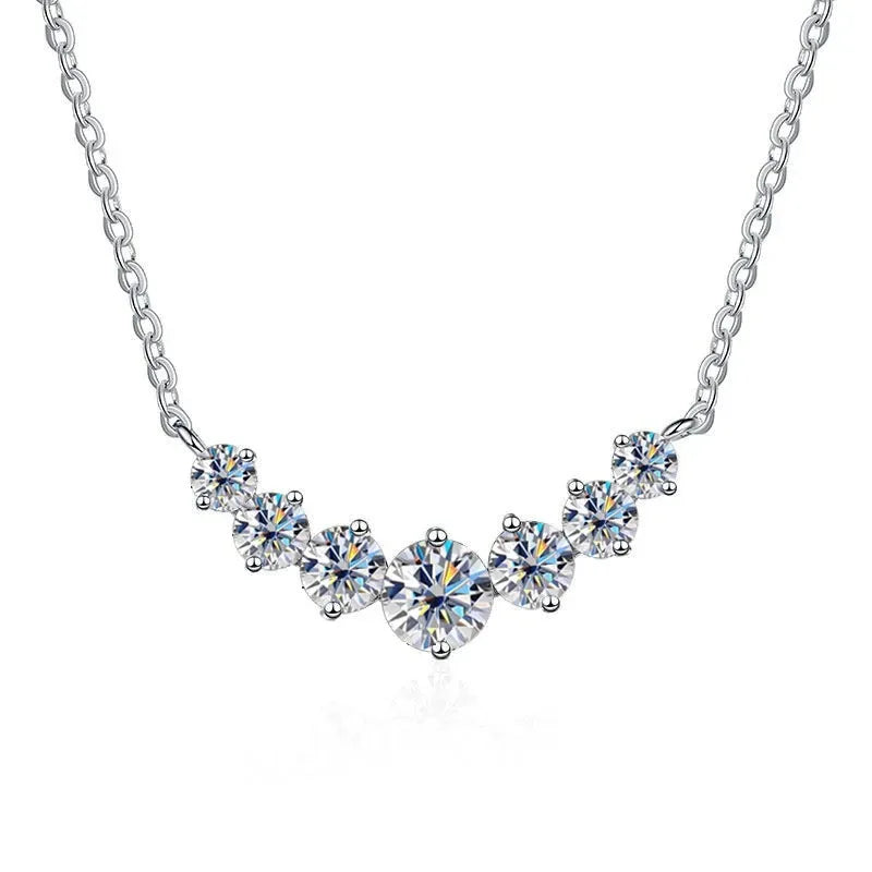 2.8ct Moissanite Pendant Necklace Sterling Silver Elegant Gift