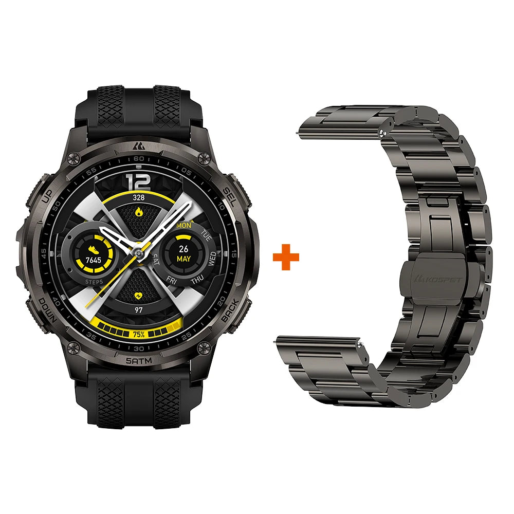 KOSPET T4C Rugged Smartwatch With GPS Flashlight Fitness Tracking