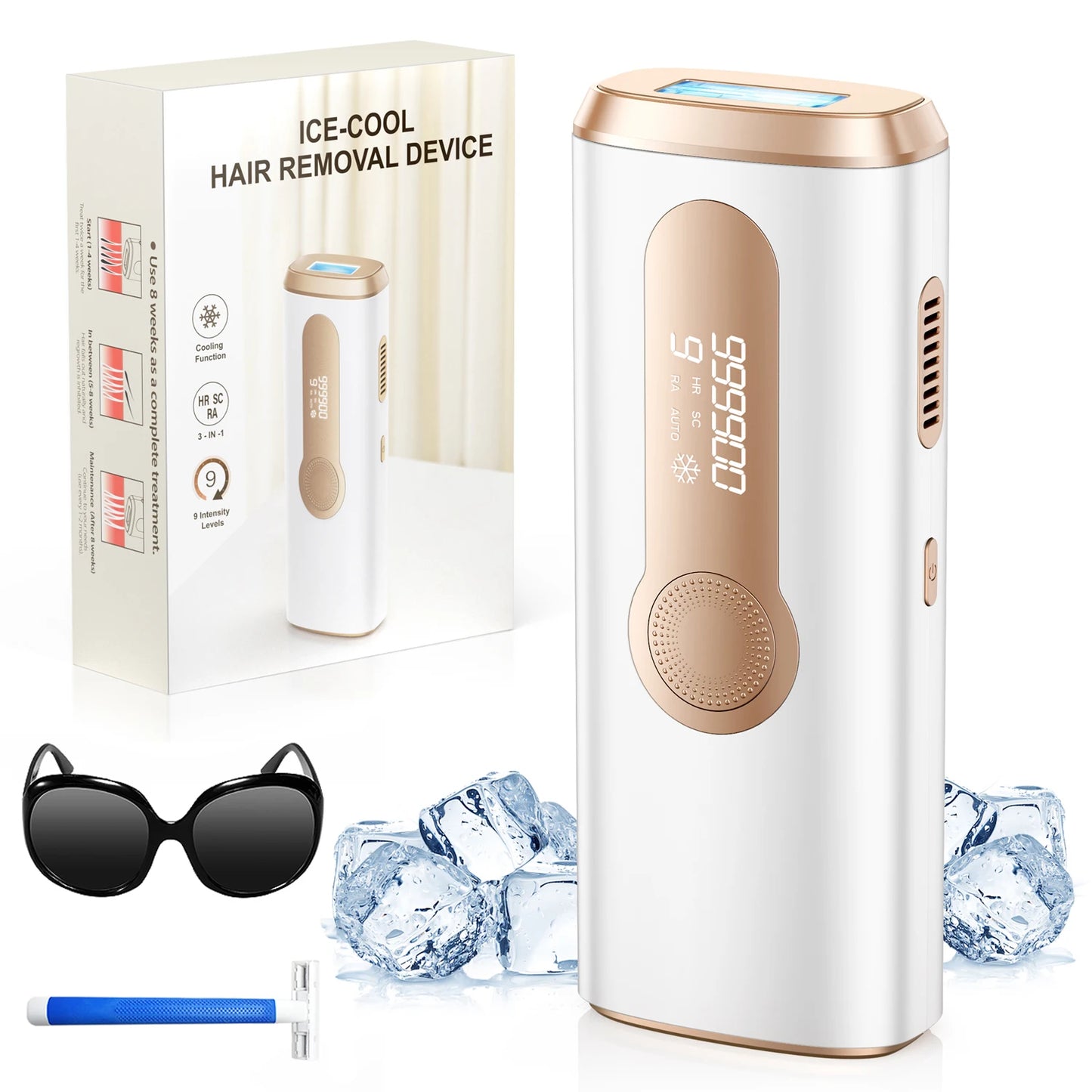 Totmizby Painless Ipl Laser Hair Removal Epilator With Trimmer