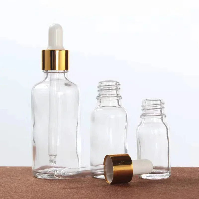 Refillable Glass Dropper Bottles Set for Essential Oils with Funnel
