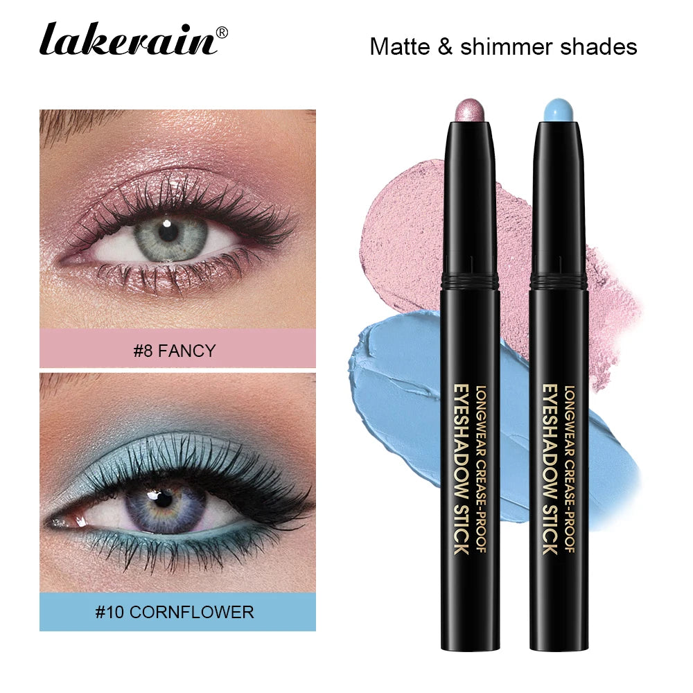Waterproof Matte Shimmer Eyeshadow Liner Stick With Glitter Highlighter