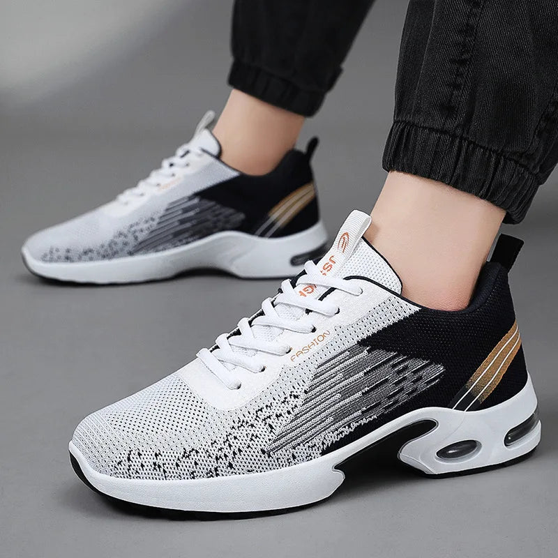 Men's Breathable Mesh Running Shoes With Air Cushion Support