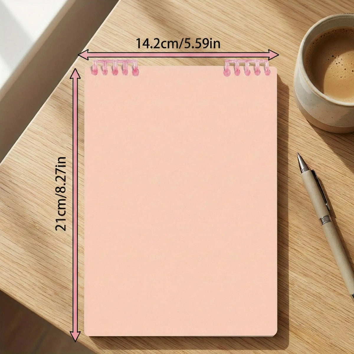 Standing Desk Spiral Notebook Aesthetic Thick Lined Twin Wire Journal