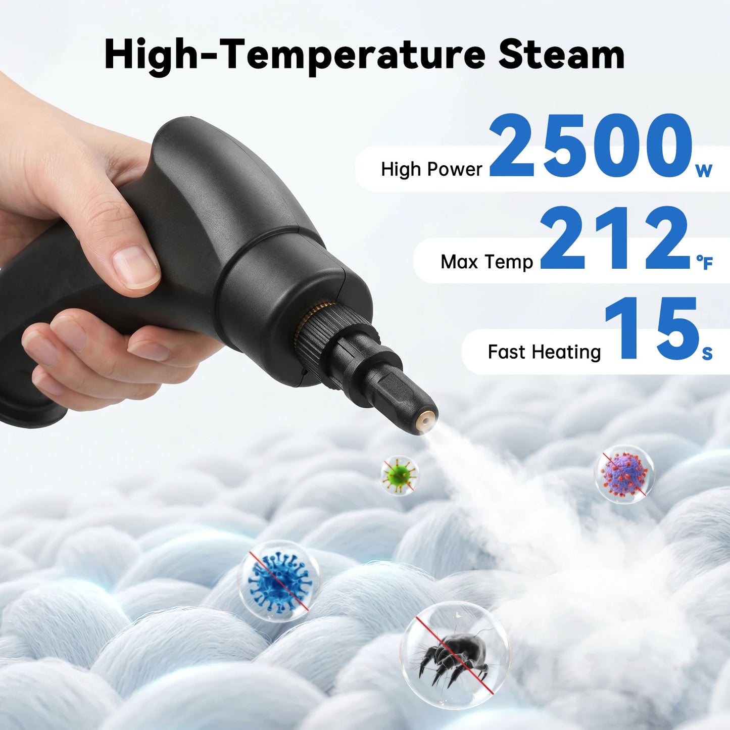 2500W High Temperature Steam Cleaner Portable Handheld Machine US Plug
