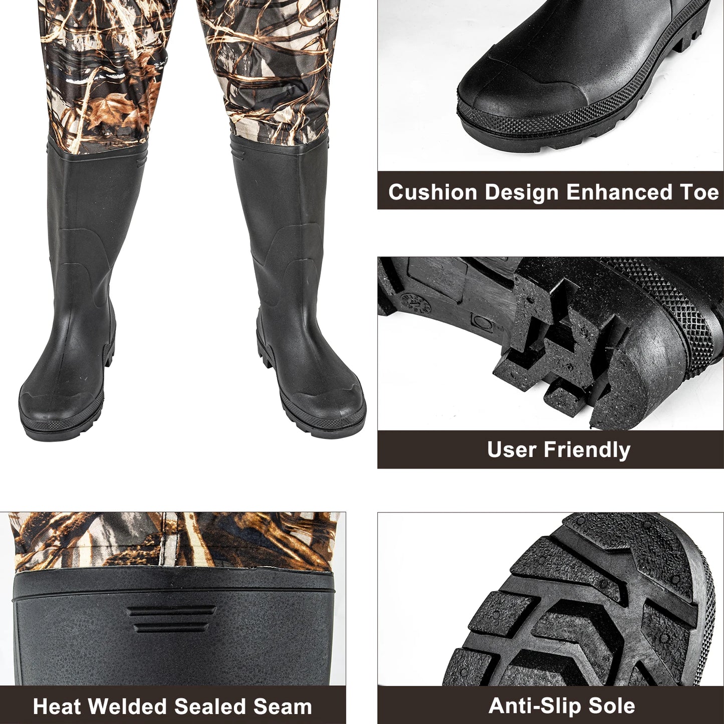 Night Cat Waterproof Chest Fishing Waders With Bootfoot