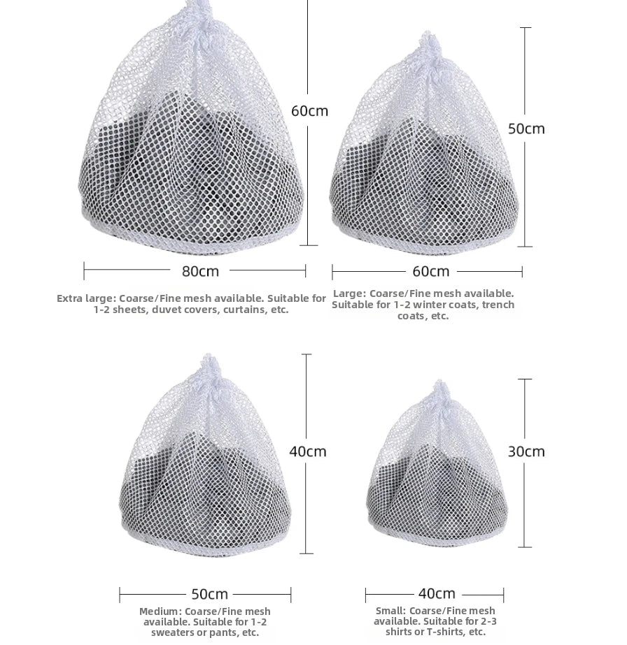 Durable Polyester Mesh Laundry Bag With Drawstring Closure