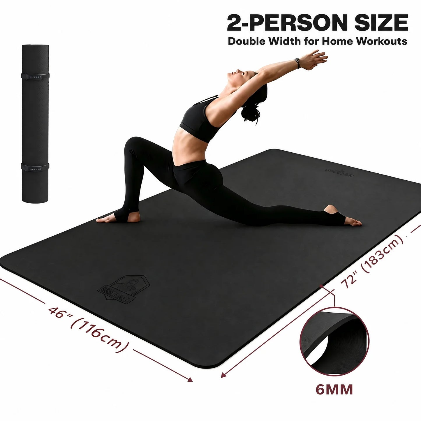 Hapbear Tpe Double Sided Non Slip Yoga Fitness Exercise Mat