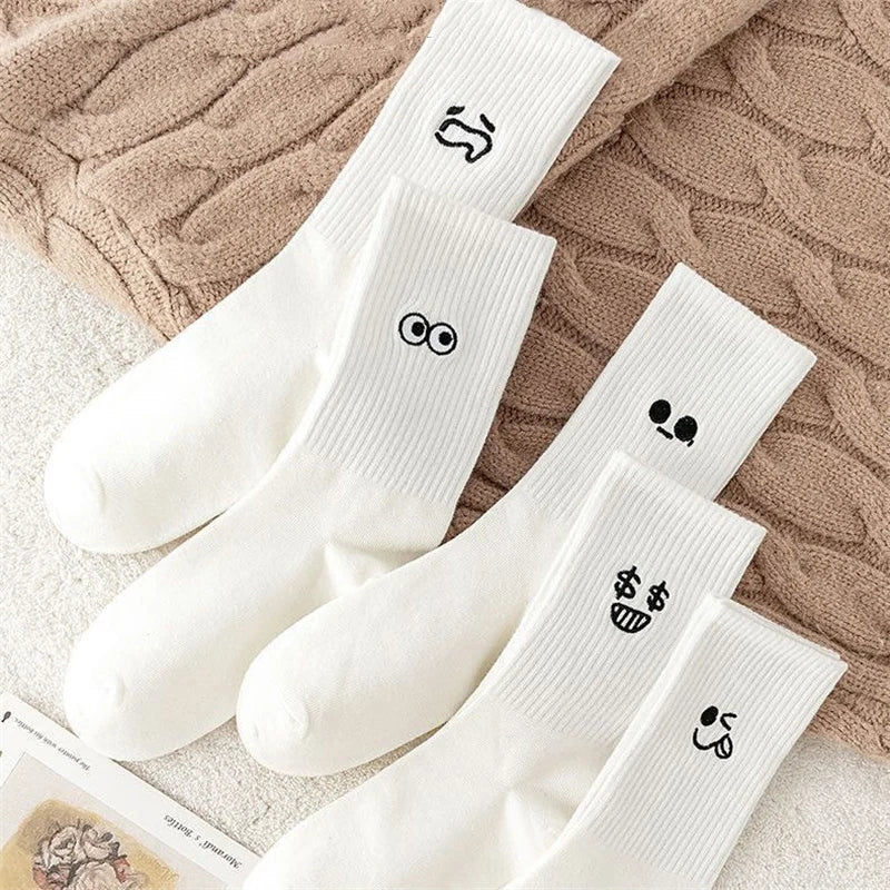 Women's Cartoon Cotton Socks Casual Mid Tube Breathable Design