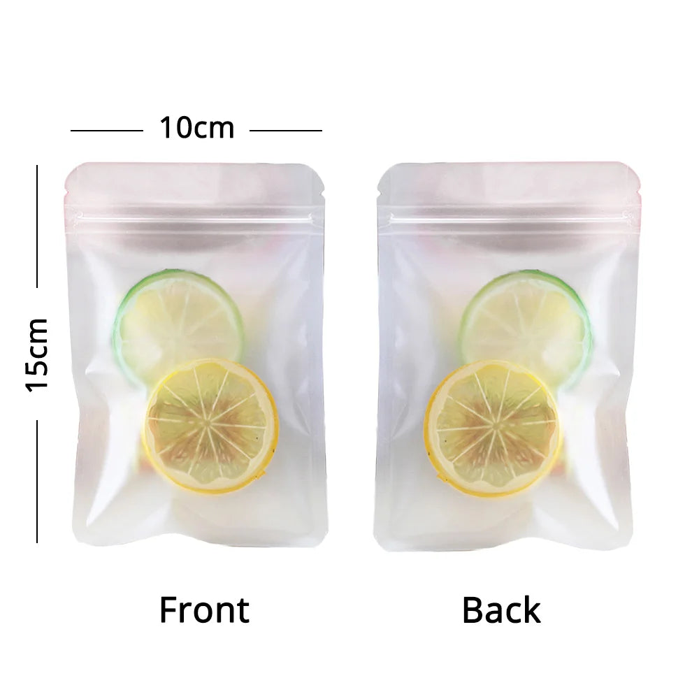 VoluPack Frosted Ziplock Mylar Storage Bags With Tear Notch
