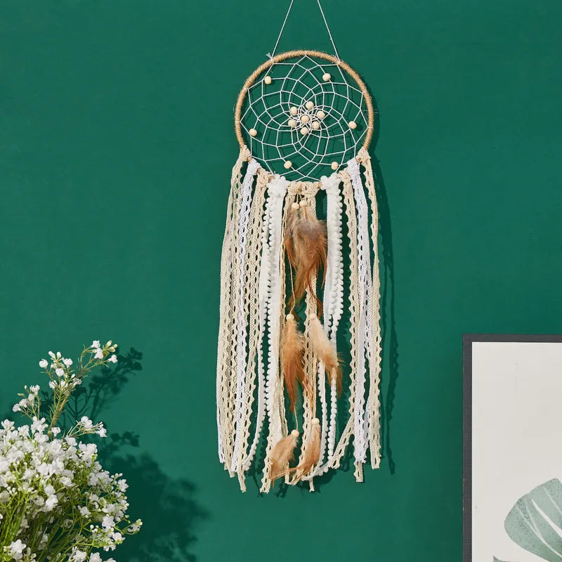 Moon And Sun Handcrafted Bohemian Dream Catcher Wall Decor