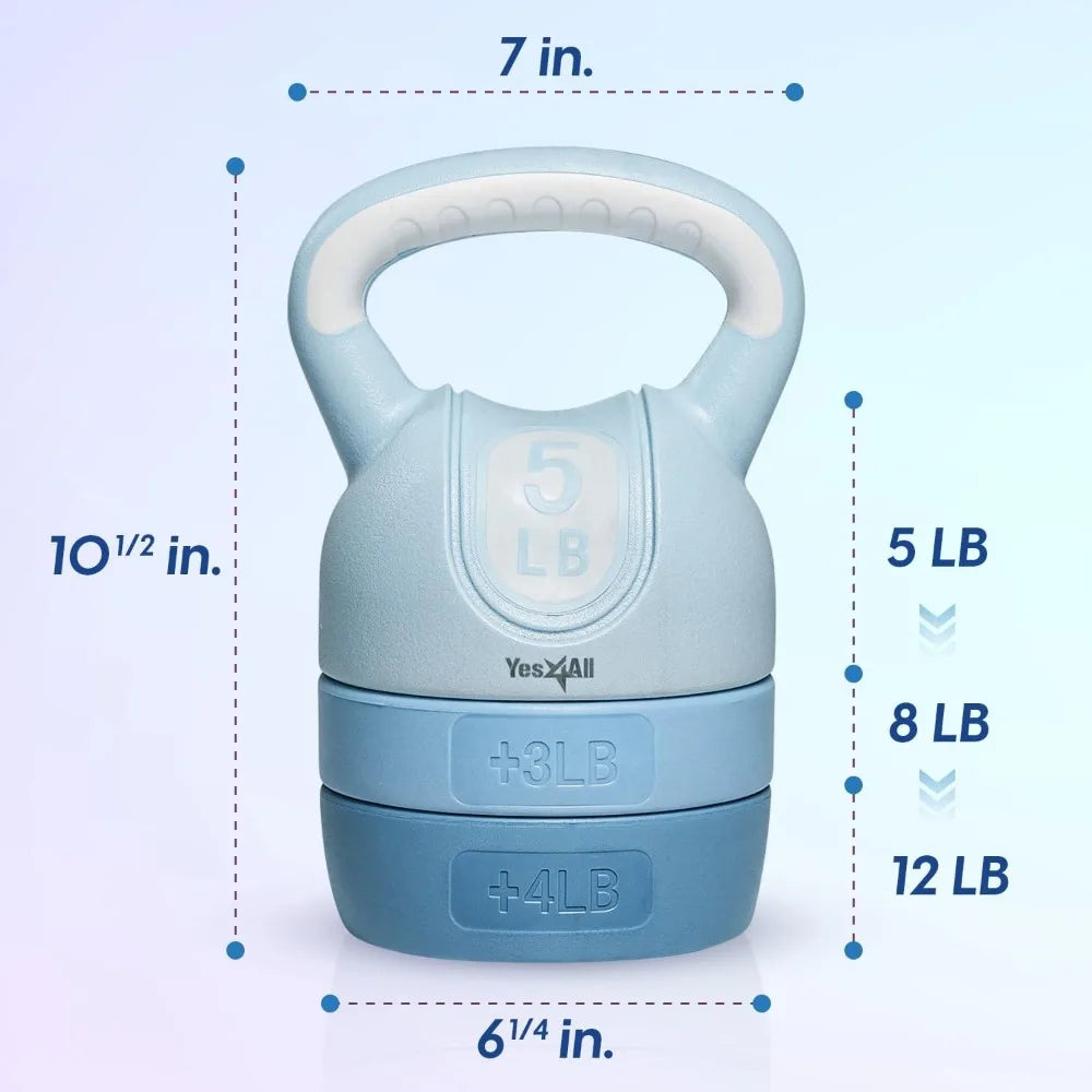 Yes4All Adjustable Kettlebell Set for Strength Training