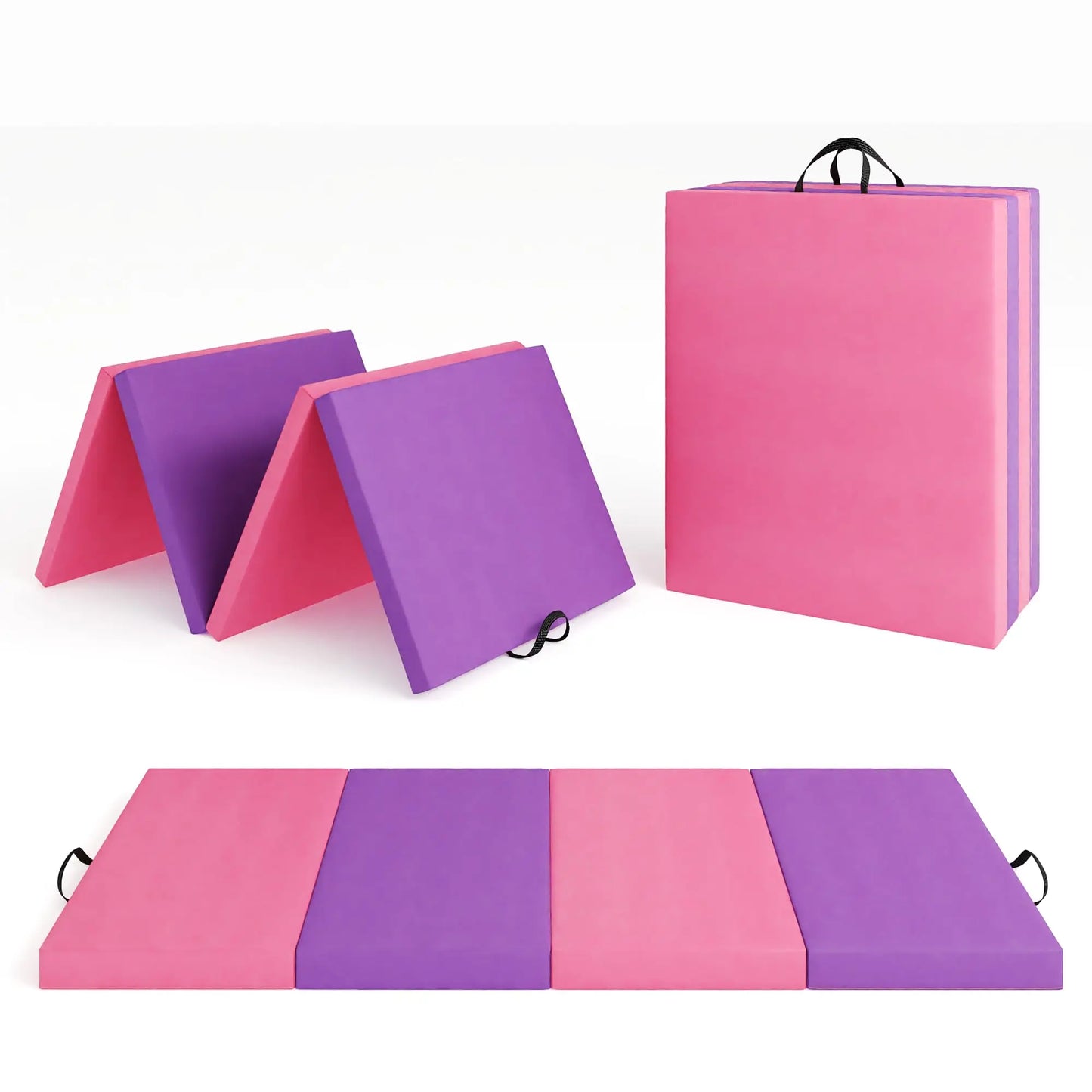 HiMISS Folding Gymnastics Mat Portable Floor Pad For Yoga Pilates